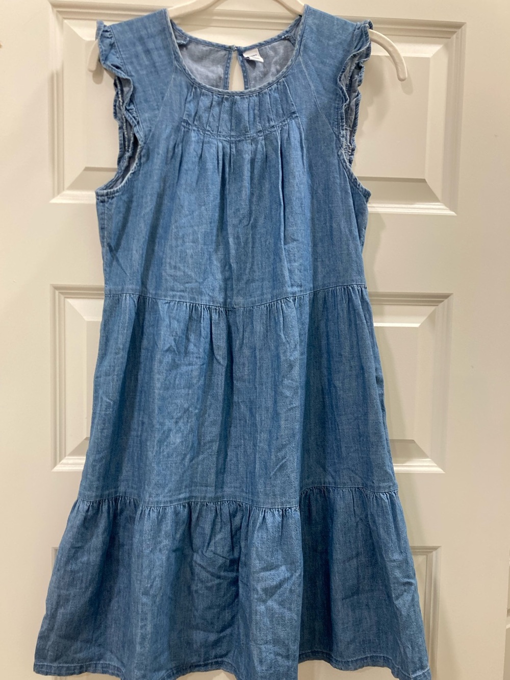 Blue Denim Tiered Dress Old Navy Cotton Dress